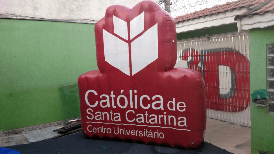logomarca inflavel centro universitario catolica de santa catarina